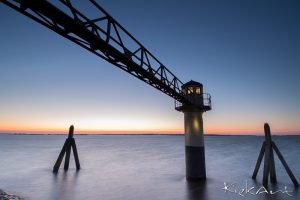 Het blauwe uur aan het Lauwersmeer